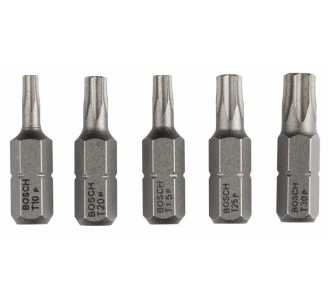 Bosch Schrauberbit-Set Extra-Hart (Torx), 5-tlg., T10, T15, T20, T25, T30, 25 mm