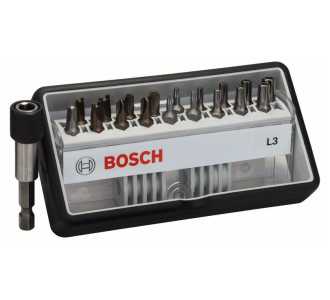 Bosch Schrauberbit-Set Robust Line L Extra-Hart, 18 + 1-tlg., 25 mm, Sicherh. Bits