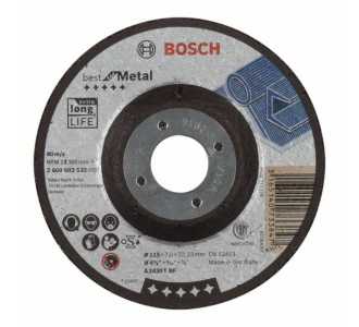 Bosch Schruppscheibe gekröpft Best for Metal A 2430 T BF, 115 mm, 22,23 mm, 7 mm