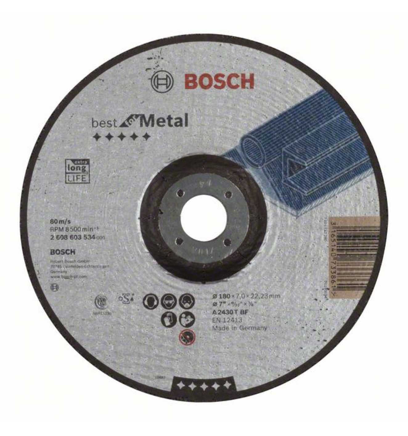 BOSCH Schruppscheibe gekröpft Best for Metal A 2430 T B 