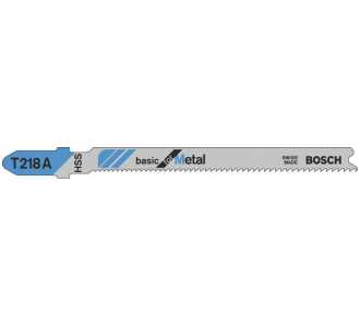 Bosch Stichsägeblatt HSS, T 218 A Basic for Metal