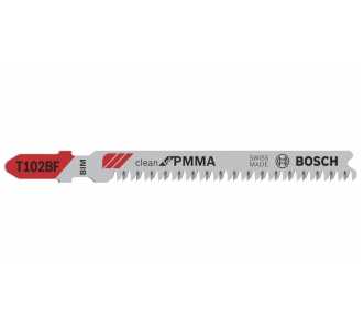 Bosch Stichsägeblatt T 102 BF Clean for PMMA, 3er-Pack