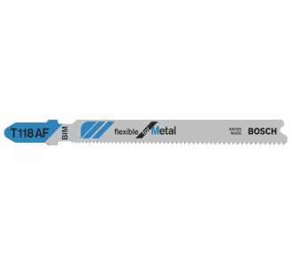 Bosch Stichsägeblatt T 118 AF Flexible for Metal, 100er-Pack