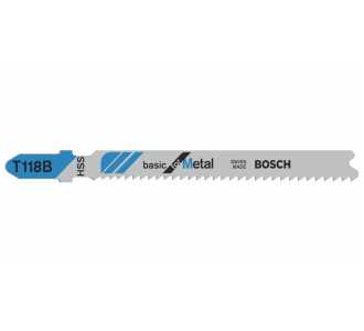 Bosch Stichsägeblatt T 118 B, Basic for Metal, 25er-Pack