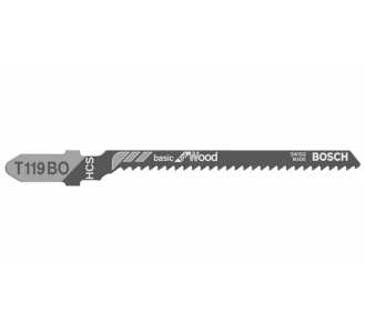 Bosch Stichsägeblatt T 119 BO Basic for Wood, 5er-Pack