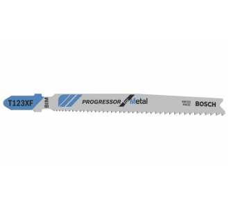 Bosch Stichsägeblatt T 123 XF Progressor for Metal, 100er-Pack