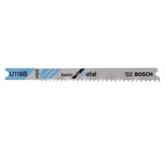 Bosch Stichsägeblatt U 118 B Basic for Metal, 3er-Pack