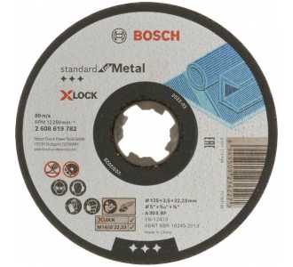 Bosch Trennscheiben gerader Ausführung, Standard for Metal X-Lock, Ø 125 mm