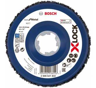 Bosch X-LOCK Reinigungsscheibe N377 Metall, 115 mm, 22,23 mm