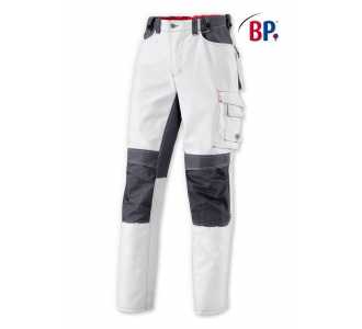 BP Strapazierfähige Arbeitsbundhose mit Kniepolstertaschen 1789 Gr. 44-normal weiß/dunkelgrau