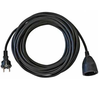 Brennenstuhl BAT Kunststoff-Verlängerung mit Schutzkontakt-Stecker (Verlängerungskabel für innen mit 10m Kabel) schwarz