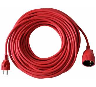 Brennenstuhl BAT Kunststoff-Verlängerung mit Schutzkontakt-Stecker (Verlängerungskabel für innen mit 25m Kabel) rot