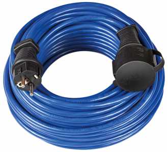 Brennenstuhl BREMAXX Verlängerungskabel (10m Kabel, für kurzfristigen Einsatz im Außenbereich IP44, Made in Germany) blau