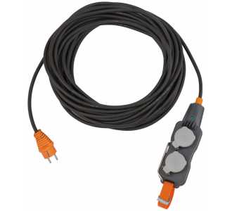 Brennenstuhl professionalLINE Powerblock mit Verlängerungsleitung / Verteilersteckdose 4-fach, 10 m Kabel in schwarz, IP54, Steckdosen in 45°-Anordnun