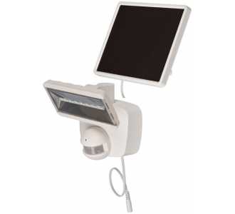 Brennenstuhl Solar LED-Strahler SOL 800 / LED-Strahler für außen mit Bewegungsmelder und Solar-Panel (IP44, inkl. Akku, LG SMD-LEDs, 400lm) weiß