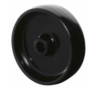BS Rollen Kunststoffrad, Rad-Ø 25 mm, Tragkraft 10 kg, Gleitlager, Lauffläche Kunststoff schwarz