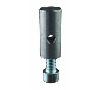 BS Rollen Stahlzapfen für Rundrohre - mit Schraube und Federring, 19 x 45 mm