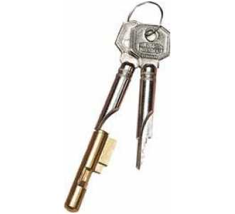 Burg-Wächter Tür-Zylinder-Schlüssellochsperrer, für Einsteckschloss 7 mm, E 700/2 SB, Messing