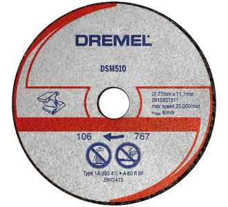 Dremel Metall- und Kunststofftrennscheibe DSM20