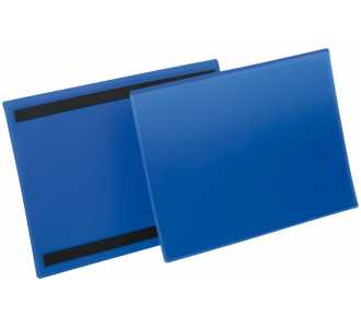 DURABLE Etikettentasche B297xH210 mm A4 quer blau, magnetisch VE 50 Stück