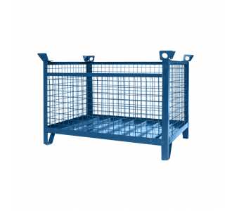 Eichinger Gitterbox-Stapelpalette, 80 kg, 1500x1000x750 mm, enzianblau