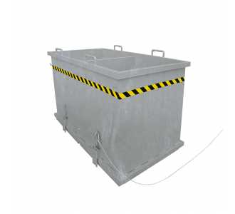 Eichinger Klappbodenbehälter Sortiersystem, 2x900 Liter anthrazitgrau