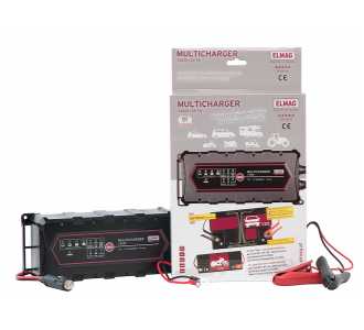 ELMAG Automatisches Batterieladegerät 12 V. MULTICHARGER 14225, max. 7,0 A.