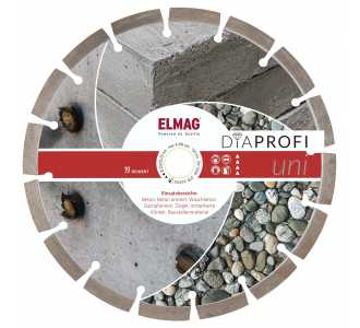 ELMAG DiaProfi-Diamantscheibe UNI Ø300mm, Bohrung:30,0mm (für Trocken- und Nassschnitt)