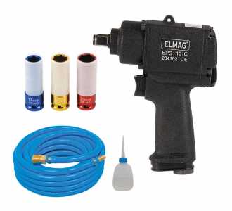 ELMAG DL-Werkzeugpaket, bestehend aus: 1 Stk.Schlagschrauber EPS 101 C, 1/2', 1 Stk.DL-Schlauch-Set 'high-flex' 8x13 mm, 10m, 1 Stk.1/2' Schlagnussen-