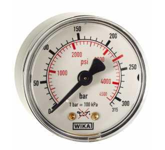 ELMAG Flaschendruckmanometer (Argon-CO2), Ø 50mm, 0-315 bar/0-4500 psi, AG 1/8' unten, Druckregler MINI (EUROMIG, ETP)