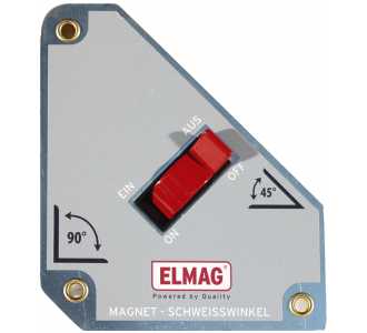 ELMAG Magnet-Schweisswinkel MSW 'schaltbar', für 45°/135, 90° Schweißungen, 152x130x35mm
