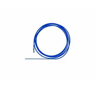 ELMAG PTFE-Seele 4,5 m 'blau', f. Alu-, Edelstahl u. Miglötdraht Ø 0,6 - 1,0 mm, mit Führungsspirale, Haltenippel & O-Ring