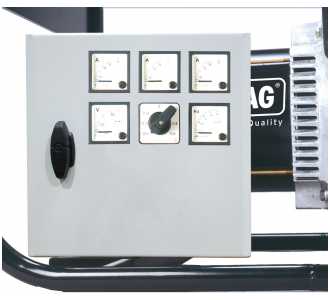ELMAG Spannungs-, 3xStromstärke- und Frequenzmessgerät mit Umschalter 3x400 Volt, Voltmeter mit Umschalter, 3 Ampere- und 1 Frequenzmesser (V+US,3xA,H