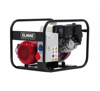 ELMAG Stromerzeuger SEB 8054WDE-AVR-IP54-DGUV-B, mit HONDA-Motor GX390 mit Elektrostart und wartungsfreier Batterie