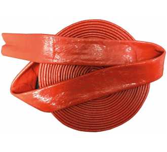 Feuerschutzschlauch Silikon/Fiberglas, rot, 20 x 24,60mm