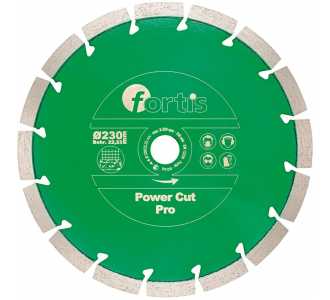 Fortis Diamant-Trennscheibe Power Cut Pro Ø 115 mm lasersegmentiert 12 mm Bohrung 22,2 mm