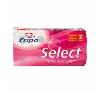 Fripa Toilettenpapier Select 1020806 2-lagig weiß 8 Rl./Pack.