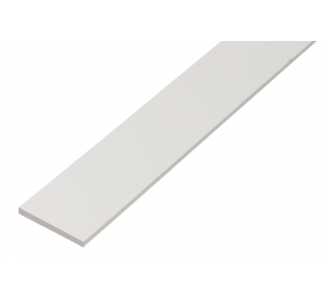 ALBERTS Flachstange, PVC weiß, LxBxS 1000 x 20 x 2 mm