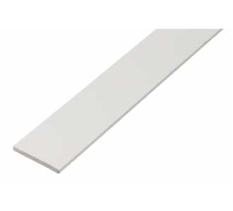 ALBERTS Flachstange, PVC weiß, LxBxS 1000 x 30 x 3 mm