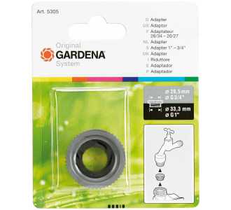 Gardena Adapter zum Übergang v.33,3mm IG auf 26,5mm AG
