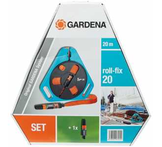 Gardena Roll-Fix-Flachschlauch 20 m, mit Kassette+Armat.