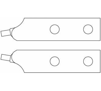 Gedore Ersatzspitzen-Paar gerade Ø 3,2 mm