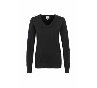 Damen V-Pullover Premium-Cotton #133 Gr. S schwarz