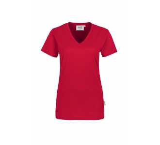 HAKRO V-T-Shirt Classic Damen #126 Gr. S rot