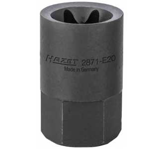 Hazet Bremssattel TORX Einsatz, Außen-Sechskant 22 mm, Außen TORX Profil, E20