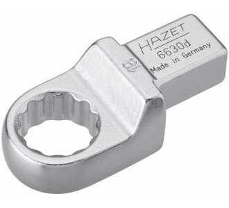 Hazet Einsteck-Ringschlüssel, Einsteck-Vierkant 14 x 18 mm, Außen-Doppel-Sechskant-Tractionsprofil, 19 mm