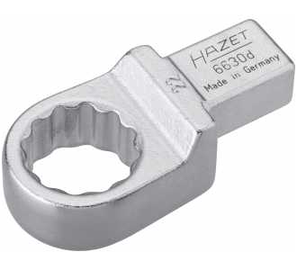 Hazet Einsteck-Ringschlüssel, Einsteck-Vierkant 14 x 18 mm, Außen-Doppel-Sechskant-Tractionsprofil, 22 mm