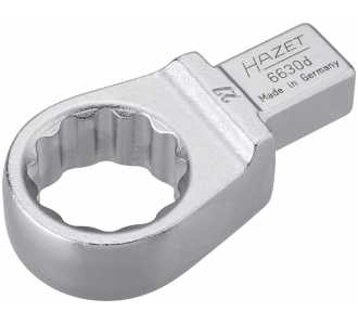 Hazet Einsteck-Ringschlüssel, Einsteck-Vierkant 14 x 18 mm, Außen-Doppel-Sechskant-Tractionsprofil, 27 mm