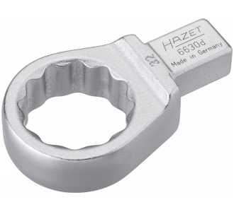 Hazet Einsteck-Ringschlüssel, Einsteck-Vierkant 14 x 18 mm, Außen-Doppel-Sechskant-Tractionsprofil, 32 mm