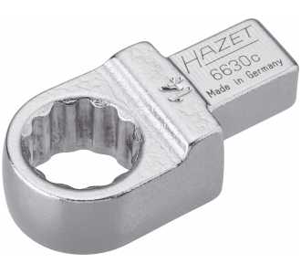 Hazet Einsteck-Ringschlüssel, Einsteck-Vierkant 9 x 12 mm, Außen-Doppel-Sechskant-Tractionsprofil, 14 mm